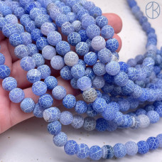Агат Кракле голубой 8 мм
