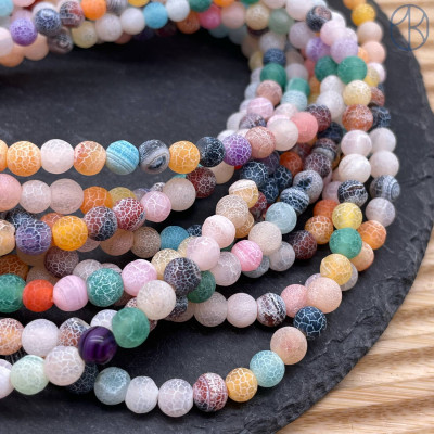 Агат Кракле микс 6 мм