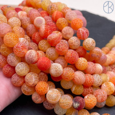 Агат Кракле оранжевый 10 мм