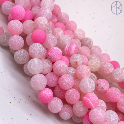 Агат Кракле розовый 10 мм