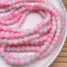 Агат Кракле розовый 8 мм