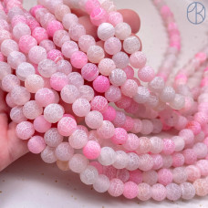 Агат Кракле розовый 8 мм
