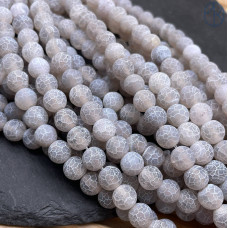 Агат Кракле серый 8 мм