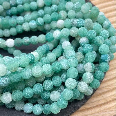 Агат кракле зеленый 8 мм