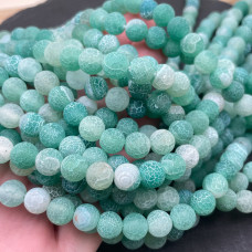 Агат кракле зеленый 8 мм