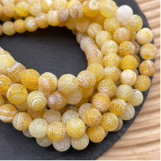 Агат кракле желтый 10 мм