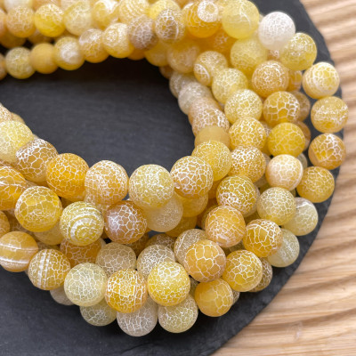 Агат кракле желтый 10 мм