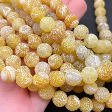 Агат кракле желтый 10 мм