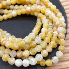 Агат кракле желтый 8 мм