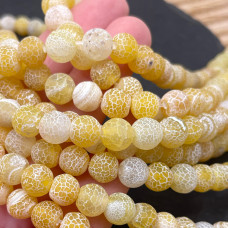 Агат кракле желтый 8 мм