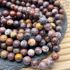 Агат красный океанический 10 мм