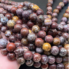 Агат красный океанический 10 мм