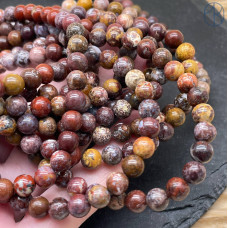 Агат красный океанический 6 мм