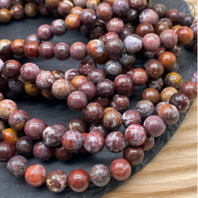 Агат красный океанический 8 мм