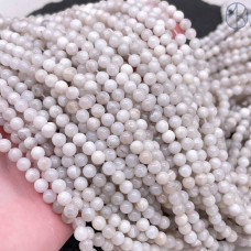 Агат кружевной белый 4 мм