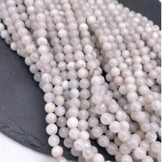 Агат кружевной белый 4 мм