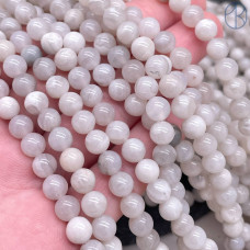 Агат кружевной белый 6 мм