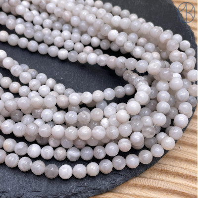 Агат кружевной белый 6 мм