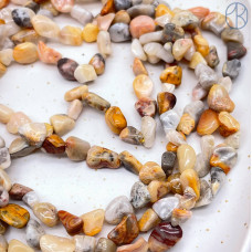 Агат кружевной галтовка ~ 6-8 мм