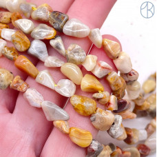 Агат кружевной галтовка ~ 6-8 мм