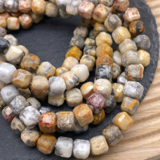 Агат кружевной куб огранка 9 мм