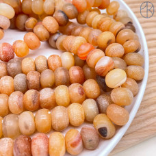 Агат матовый темно-желтый рондель 14х10 мм 