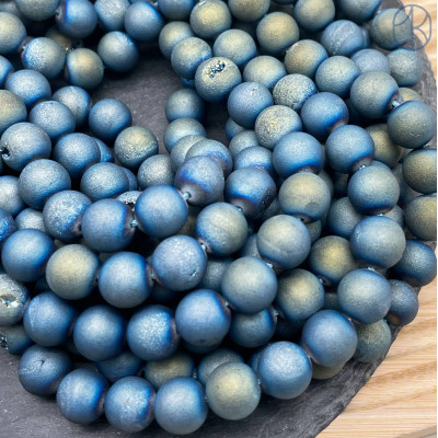 Агат микс №1 тонированный с друзой 10 мм