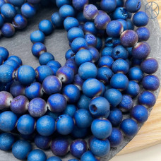 Агат микс №2 тонированный с друзой 10 мм