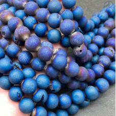 Агат микс №2 тонированный с друзой 10 мм