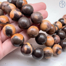 Агат микс коричневый 16 мм 