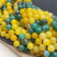 Агат микс (тонированный) №1 10 мм 