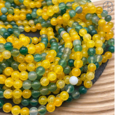 Агат микс (тонированный) №1 8 мм 