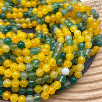 Агат микс (тонированный) №1 8 мм 