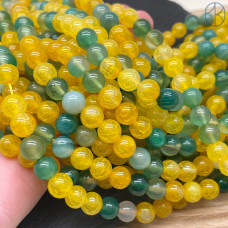 Агат микс (тонированный) №1 8 мм 