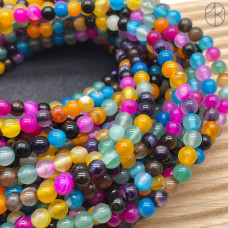 Агат микс (тонированный) №2 6 мм 