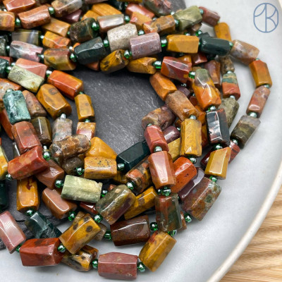 Агат океанический фриформ цилиндр ~ 11-12 мм