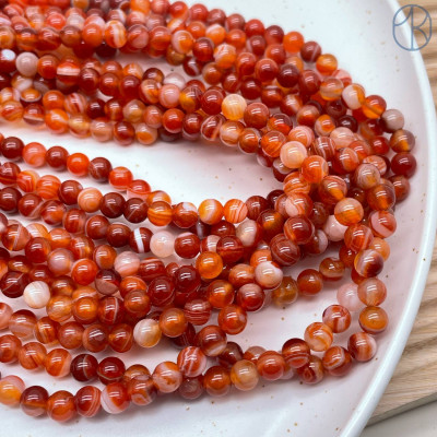 Агат оранжевый 6 мм