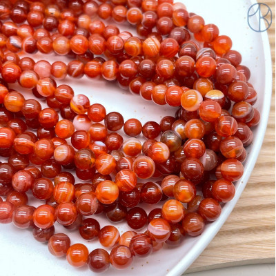 Агат оранжевый 8 мм