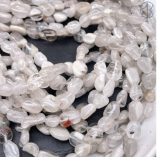 Агат серо-белый галтовка 6-9 мм