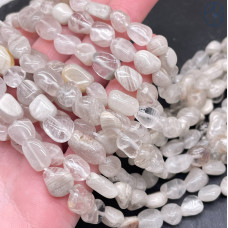 Агат серо-белый галтовка 6-9 мм