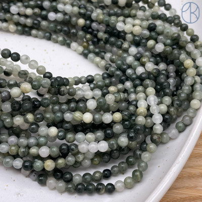 Агат серо-зеленый 4 мм