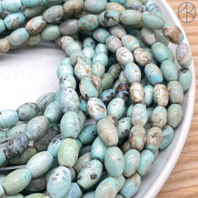 Агат серо-зеленый бочата 11х8 мм