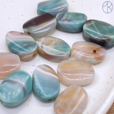 Агат серо-зеленый овал 20х14 мм штучно