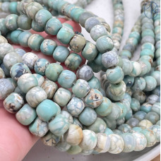 Агат серо-зеленый рондель 11х8 мм