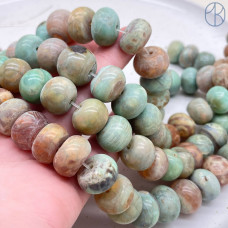 Агат серо-зеленый рондель 14х10 мм 