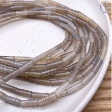 Агат серый трубочки 13х4 мм