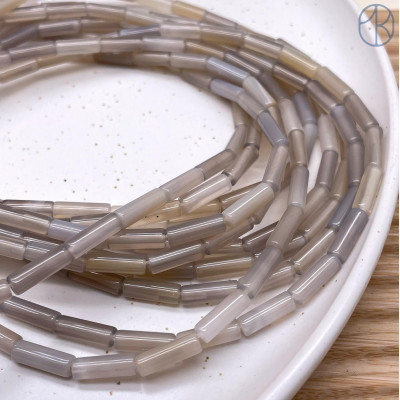 Агат серый трубочки 13х4 мм