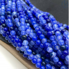 Агат синий (тонированный) 6 мм 