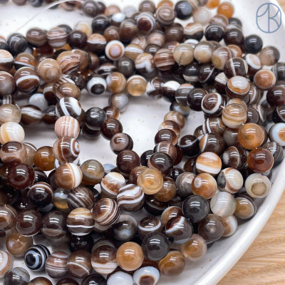 Агат светло-коричневый 8 мм 