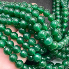 Агат тонированный зеленый 10 мм